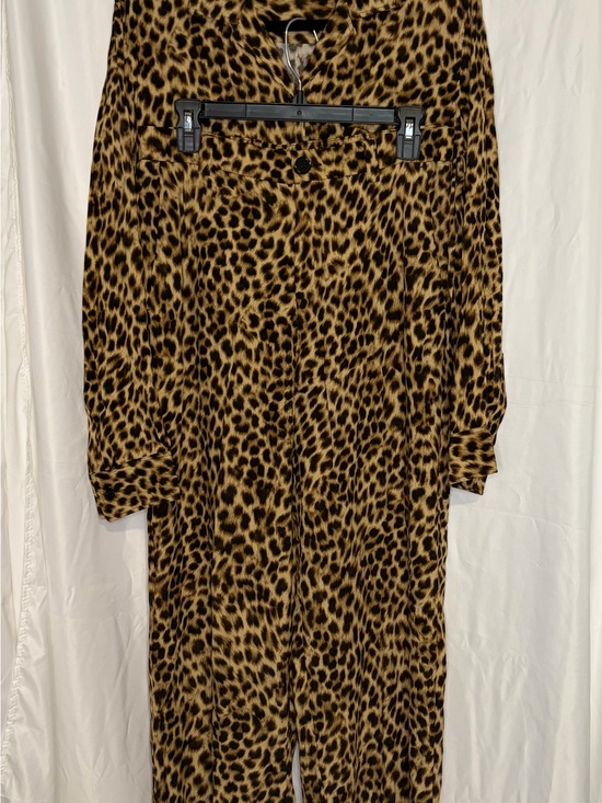 Zara Pants - Zara Leopard Print Jumpsuit - Black and Tan